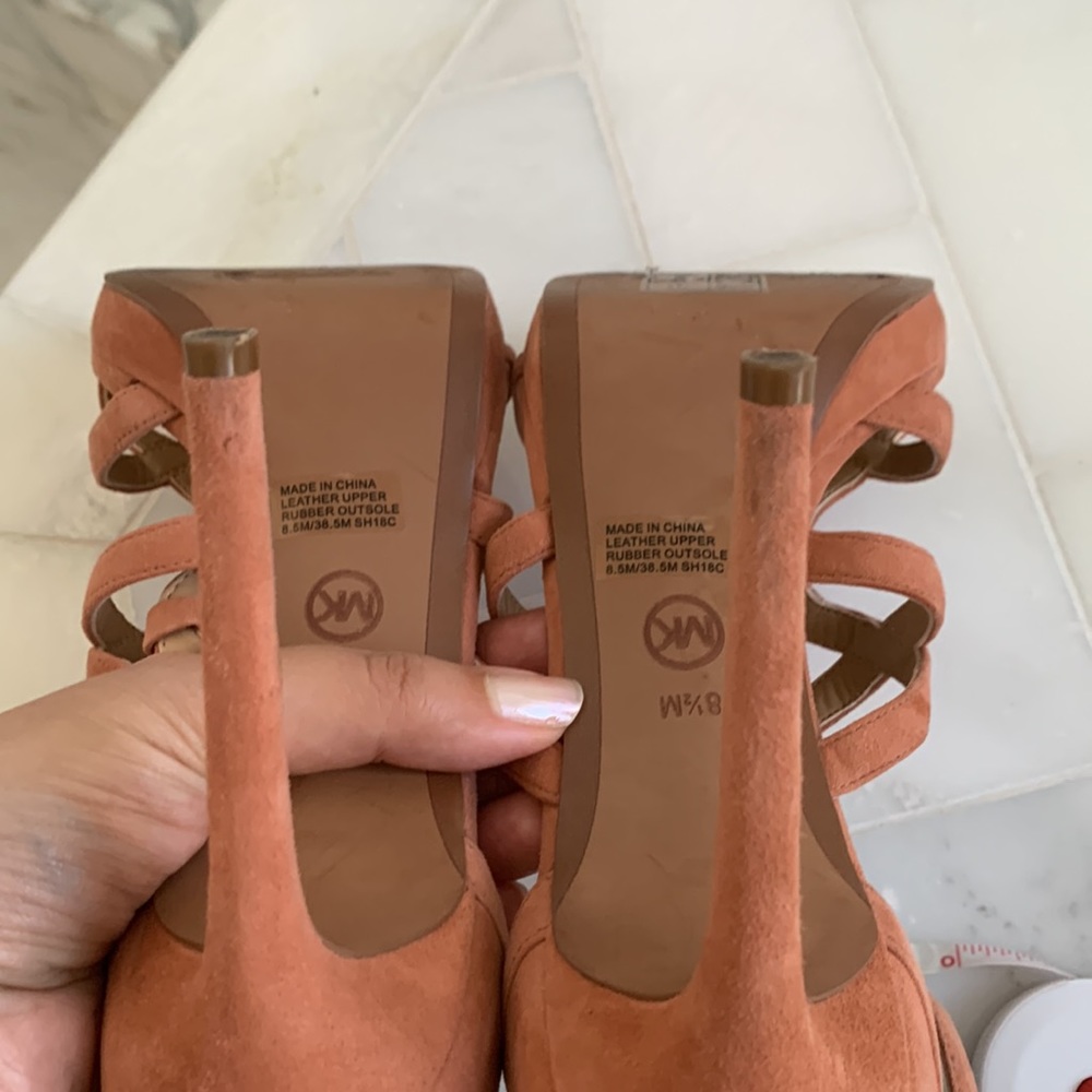 Michael Kors Blush Suede Heels - Picture 7 of 7